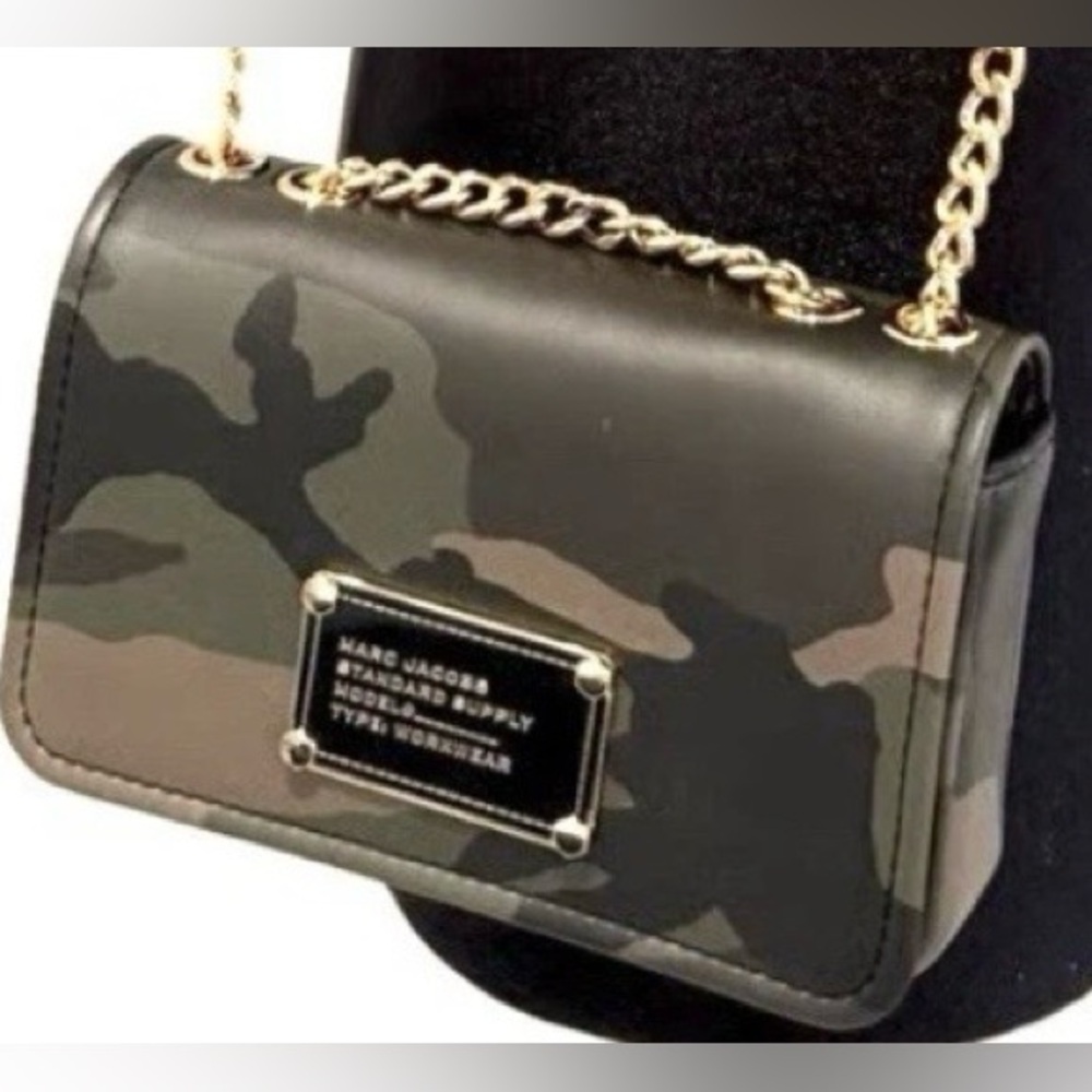 NWT Marc Jacobs Workwear Chain Crossbody Shoulder Mini (Camo Gold)
